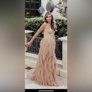 For Love And Lemons Strapless Cream Dress